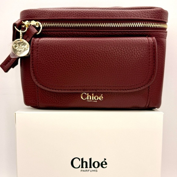chloe cosmetic bag pouch beige new in box - Picture 3 of 7